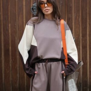 Ensemble Color-Block Streetwear