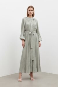 Robe Longue Verte Élégante