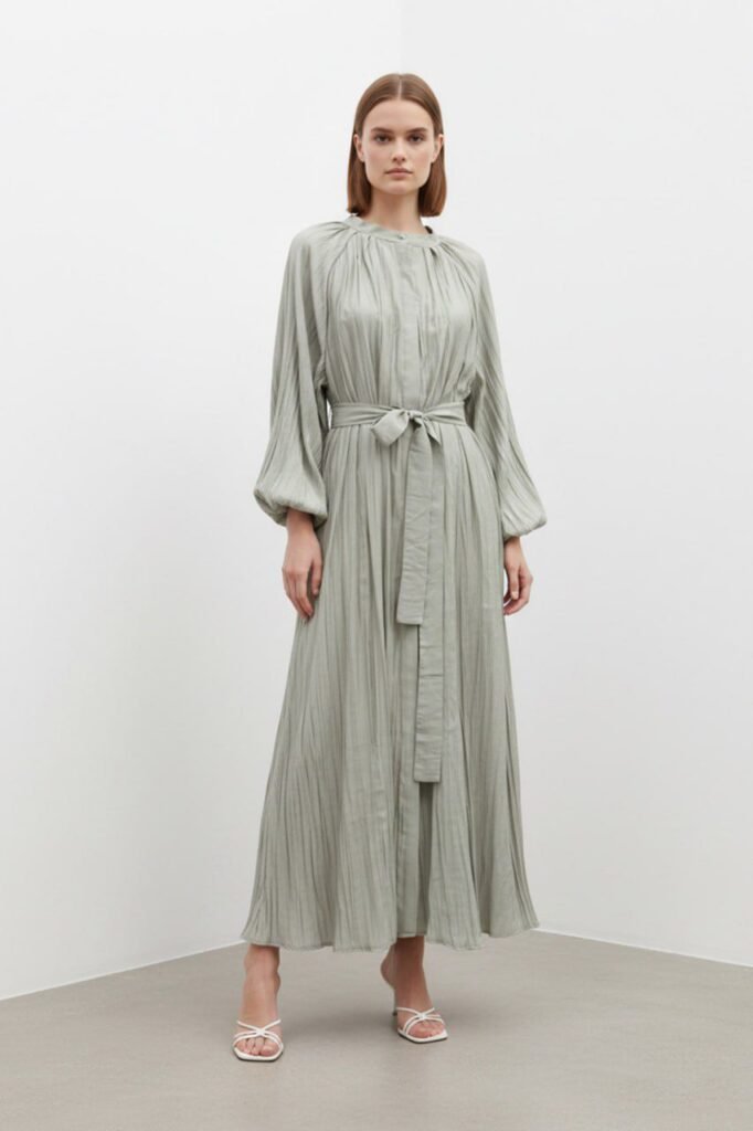 Robe Longue Verte Élégante